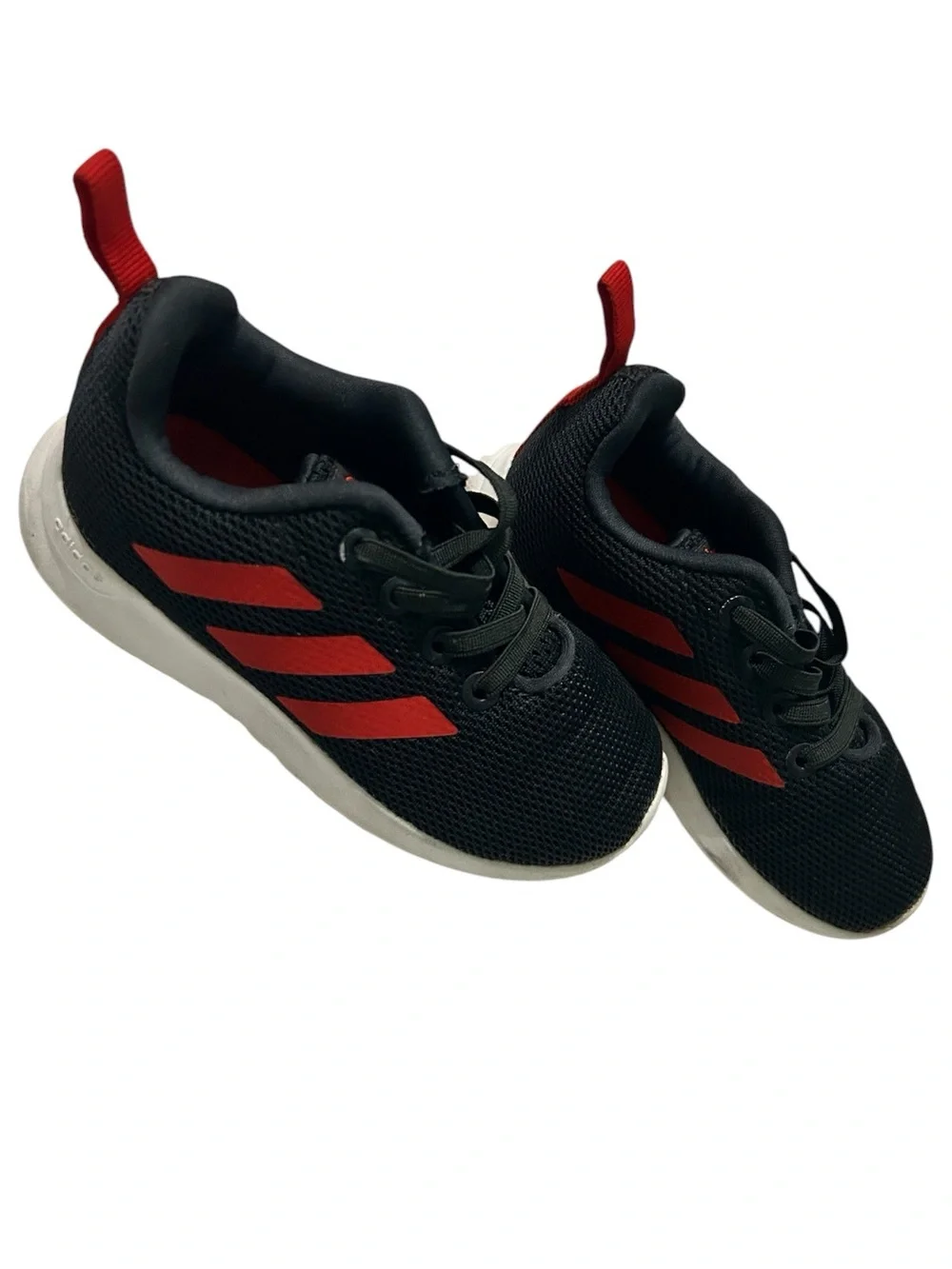 Toddler Size 7 Black and Red Athletic Sneakers by Adidas
